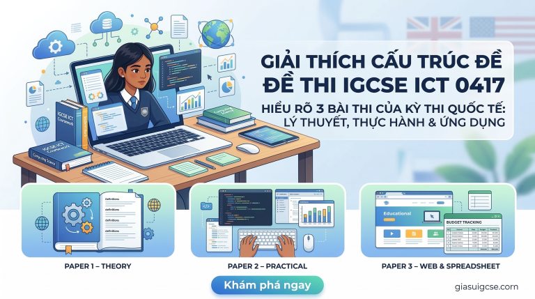 Giải thích cấu trúc đề thi IGCSE ICT 0417: Paper 1, Paper 2, Paper 3 gồm gì?