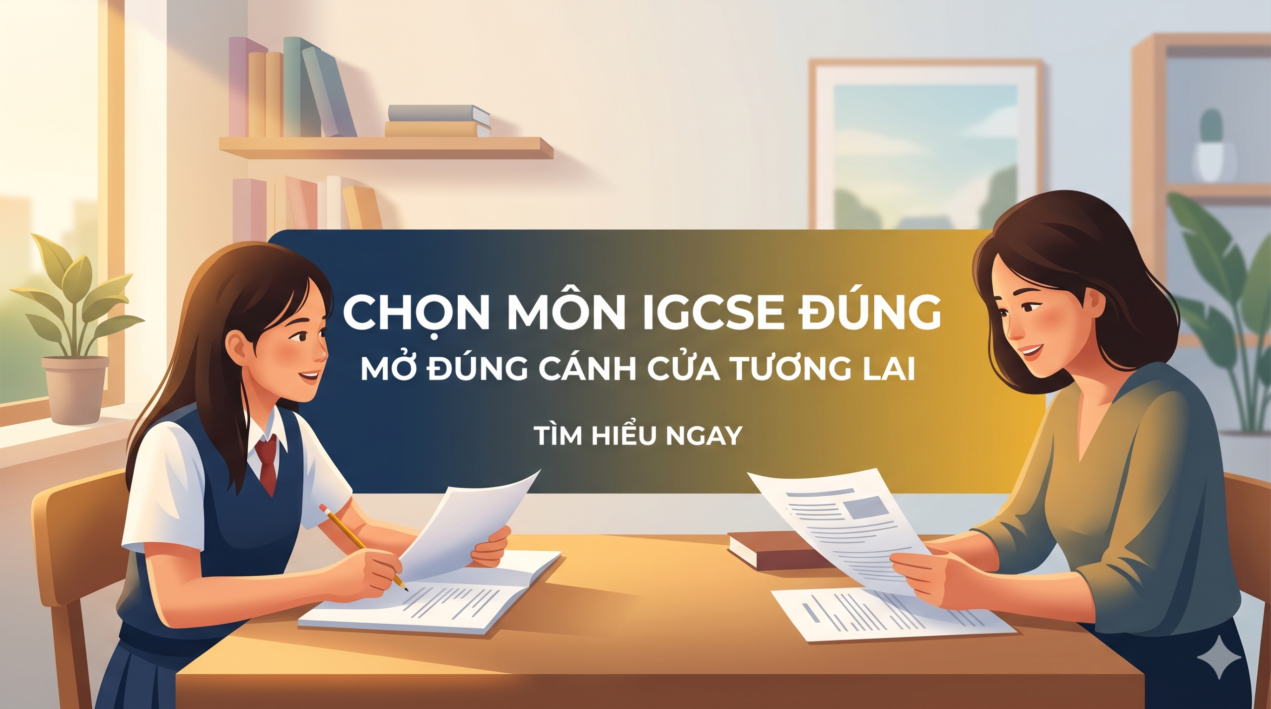 Chọn môn IGCSE là một trong những quyết định học thuật có tác động dây chuyền lớn nhất trong toàn bộ lộ trình quốc tế của học sinh — ảnh hưởng trực tiếp đến điểm số hiện tại, khả năng theo học các môn nâng cao, và cách hồ sơ được đánh giá khi xét tuyển A-Level, IB hoặc du học. Với hơn 70 môn trong chương trình Cambridge IGCSE, bài toán không phải là chọn càng nhiều càng tốt, mà là xây đúng tổ hợp cân bằng được bốn yếu tố: năng lực thật của học sinh, mục tiêu điểm số, định hướng học thuật về sau, và sức bền tâm lý trong hai năm học. Với hơn 7 năm đồng hành cùng học sinh IGCSE, GIASUIGCSE tổng hợp trong bài viết này toàn bộ logic của subject selection — để phụ huynh và học sinh có đủ cơ sở ra quyết định đúng, không phải đoán.