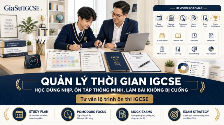 Quản Lý Thời Gian IGCSE: Lịch Học, Revision Và Chiến Lược Thi
