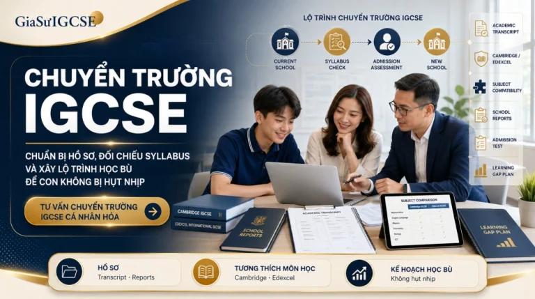 Chuyển trường IGCSE: Thủ tục, hồ sơ và kinh nghiệm cần biết