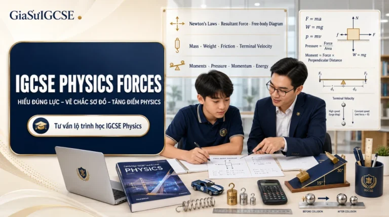 IGCSE Physics Forces: Tổng hợp kiến thức trọng tâm & công thức cần nhớ